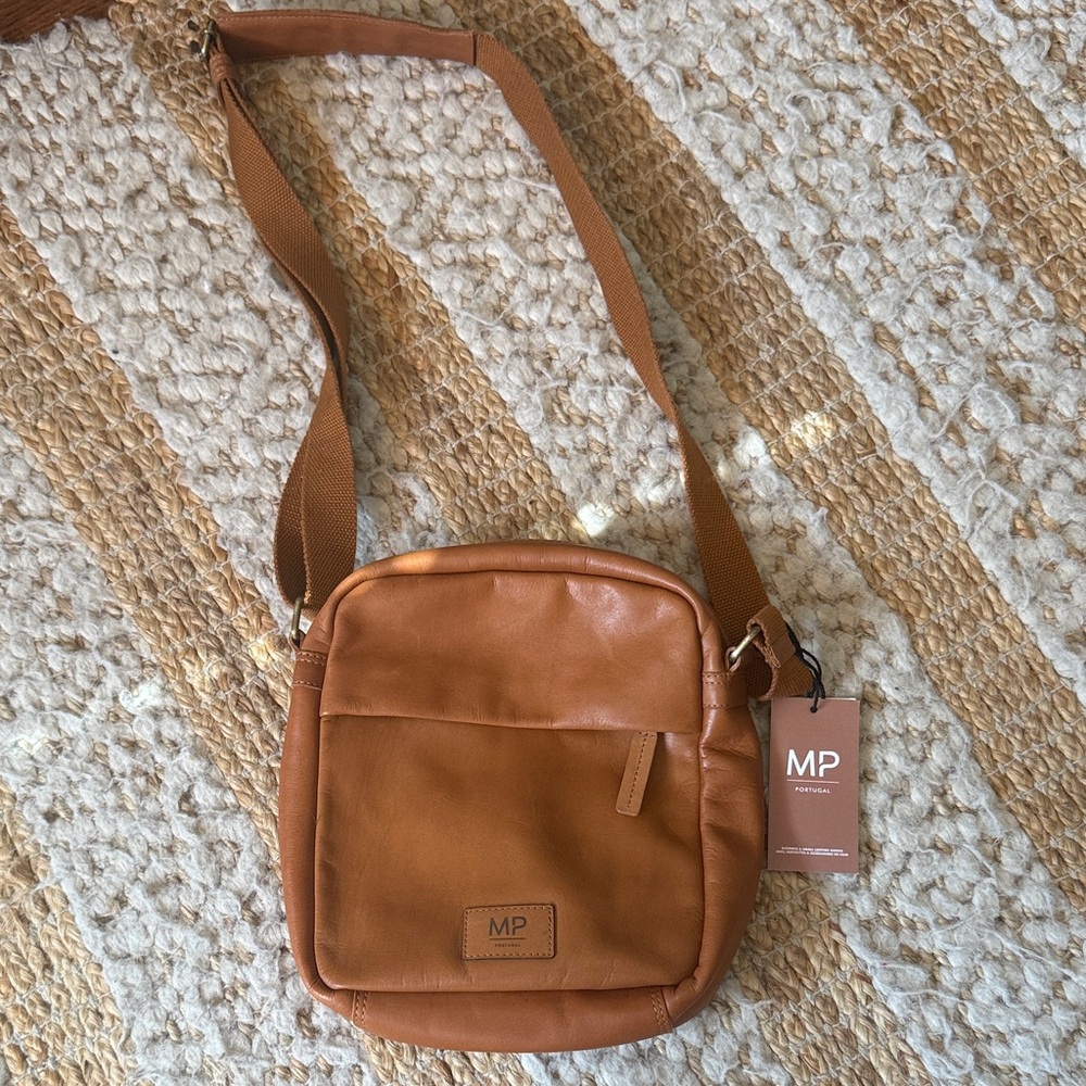 Tan Crossbody Messenger Bag